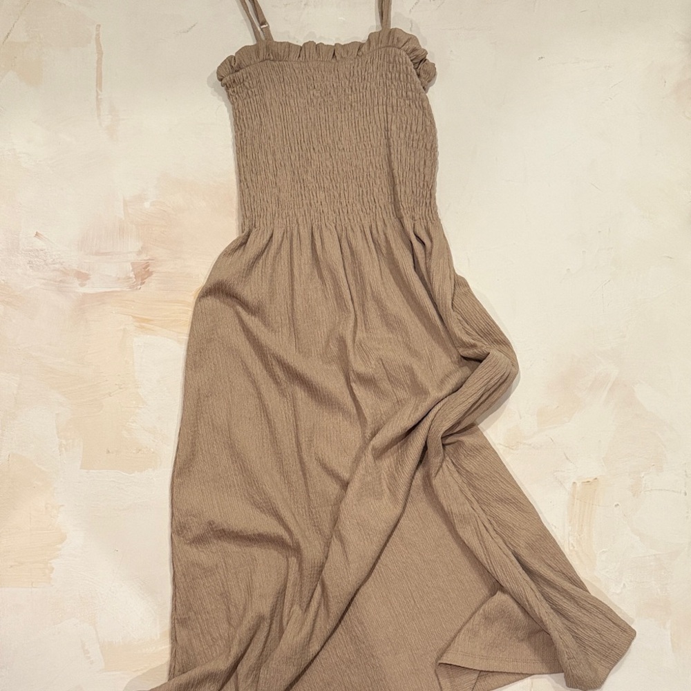 H&M Tan Midi Dress